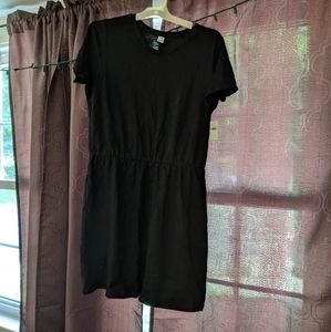 L Old Navy black short sleeve cotton waist defined mini dress